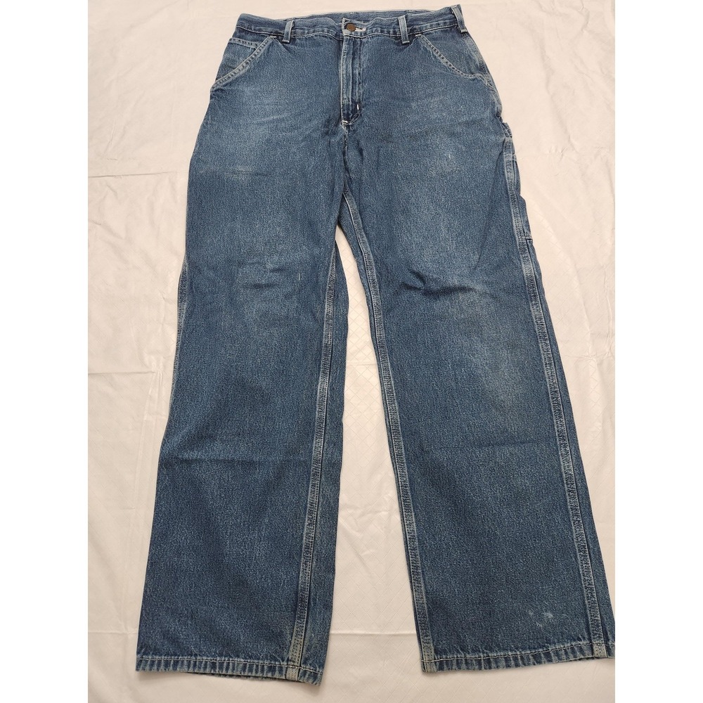 Carhartt B13 DST Jeans Mens 34x30 Blue Dungaree Fit Utility Work Denim Pants